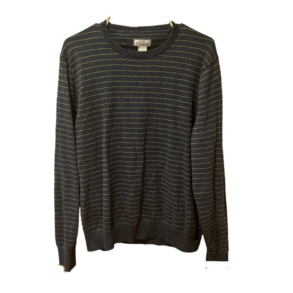 JCPenney blue mens cotton sweater xl stripes